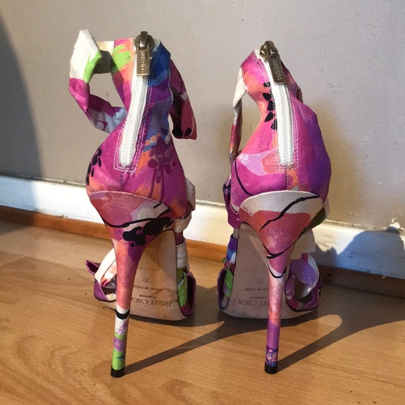 Jimmy Choo Pink High Heel Open toed Sandal - Picture 3 of 5